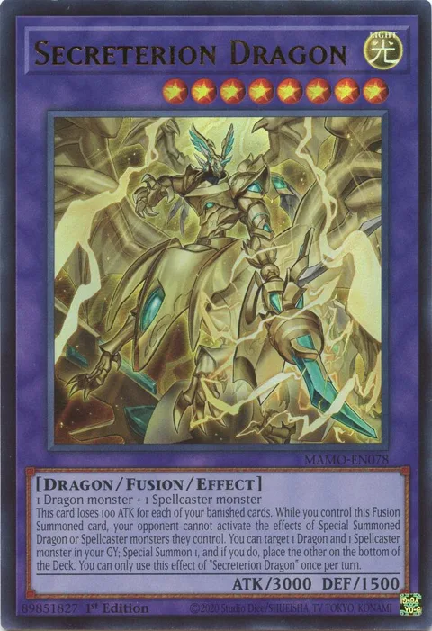 Secreterion Dragon MAMO-EN078 Yu-Gi-Oh card from Magnificent Monsters