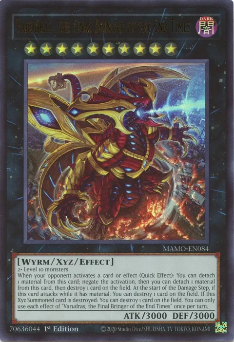 Varudras, the Final Bringer of the End Times MAMO-EN084 Yu-Gi-Oh card from Magnificent Monsters