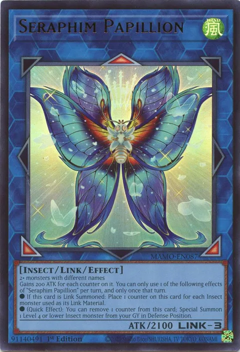Seraphim Papillion MAMO-EN087 Yu-Gi-Oh card from Magnificent Monsters