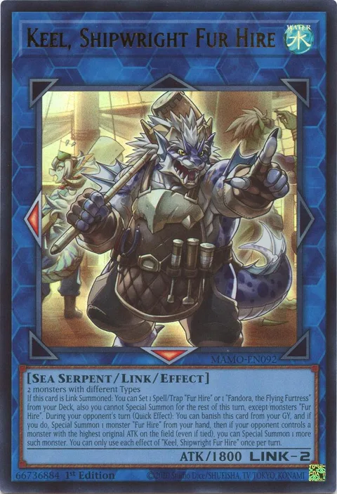 Keel, Shipwright Fur Hire MAMO-EN092 Yu-Gi-Oh card from Magnificent Monsters