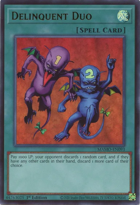 Delinquent Duo MAMO-EN093 Yu-Gi-Oh card from Magnificent Monsters