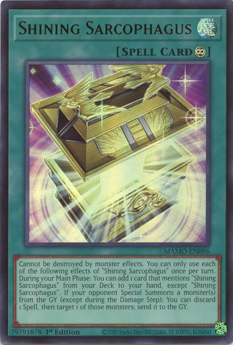 Shining Sarcophagus MAMO-EN096 Yu-Gi-Oh card from Magnificent Monsters