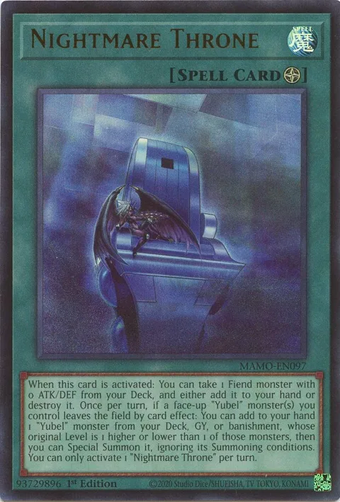 Nightmare Throne MAMO-EN097 Yu-Gi-Oh card from Magnificent Monsters