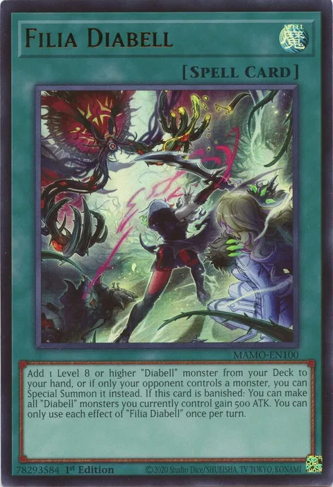 Filia Diabell MAMO-EN100 Yu-Gi-Oh card from Magnificent Monsters
