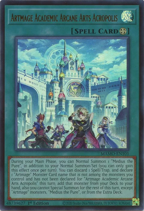 Artmage Academic Arcane Arts Acropolis MAMO-EN101 Yu-Gi-Oh card from Magnificent Monsters
