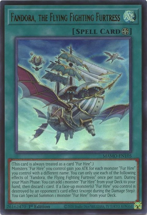 Fandora, the Flying Fighting Furtress MAMO-EN105 Yu-Gi-Oh card from Magnificent Monsters