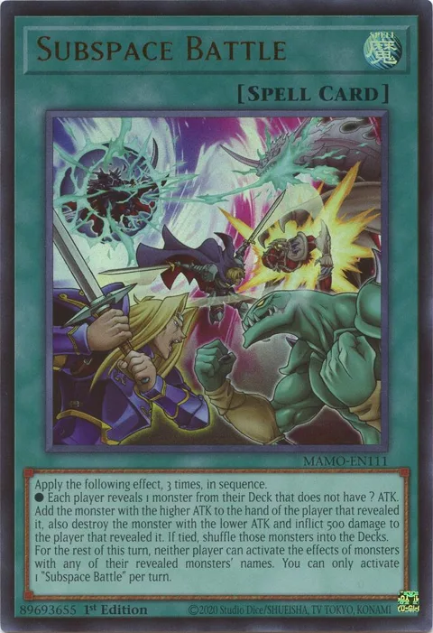 Subspace Battle MAMO-EN111 Yu-Gi-Oh card from Magnificent Monsters
