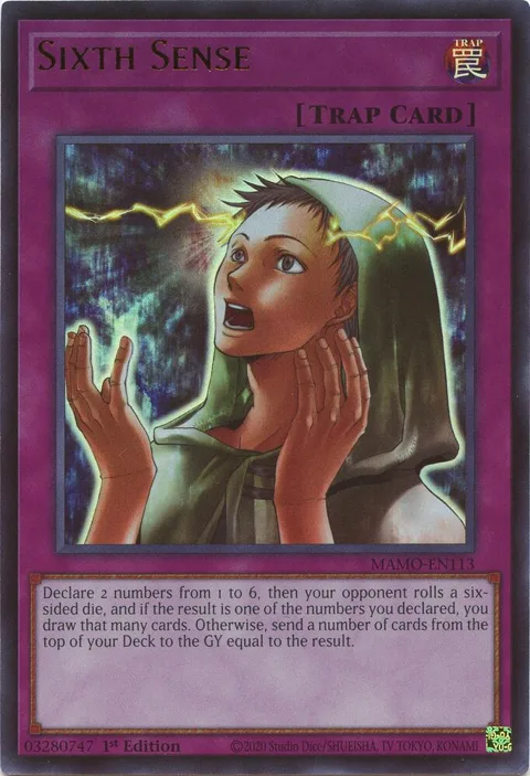 Sixth Sense MAMO-EN113 Yu-Gi-Oh card from Magnificent Monsters