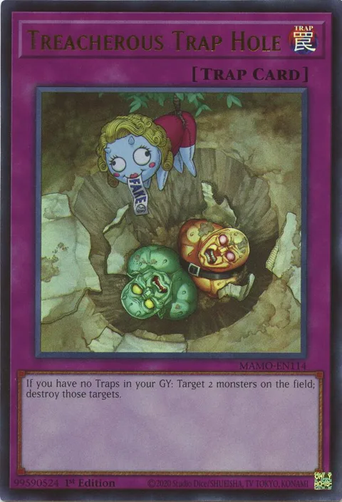 Treacherous Trap Hole MAMO-EN114 Yu-Gi-Oh card from Magnificent Monsters