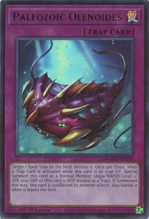Paleozoic Olenoides MAMO-EN116 Yu-Gi-Oh card from Magnificent Monsters