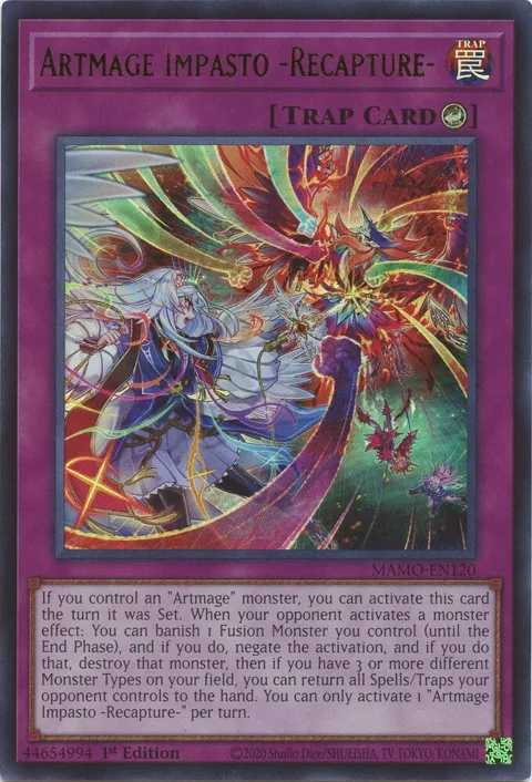 Artmage Impasto -Recapture- MAMO-EN120 Yu-Gi-Oh card from Magnificent Monsters