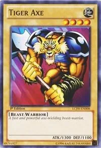 Tiger Axe LCJW-EN008 Yu-Gi-Oh card from Legendary Collection 4: Joey's World
