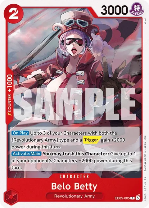 Belo Betty EB05-005 One Piece card from Extra Booster: One Piece Heroines Edition Vol. 2