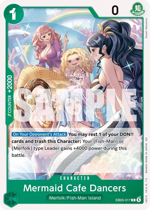 Mermaid Cafe Dancers EB05-017 One Piece card from Extra Booster: One Piece Heroines Edition Vol. 2