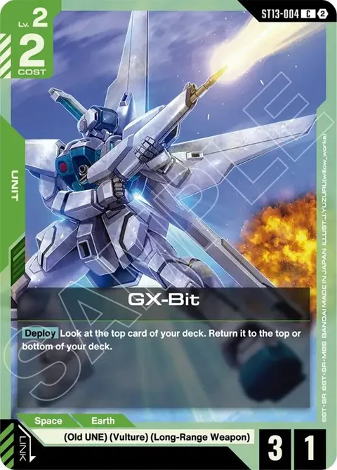 GX-Bit ST13-004 Gundam card from Starter Deck 13: Silent Barrage