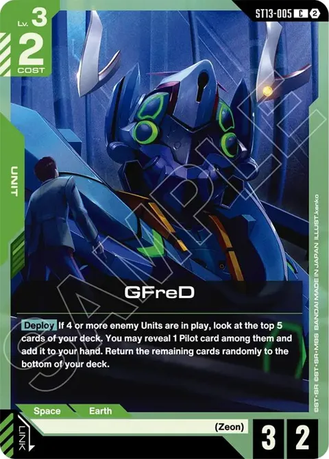 GFreD ST13-005 Gundam card from Starter Deck 13: Silent Barrage