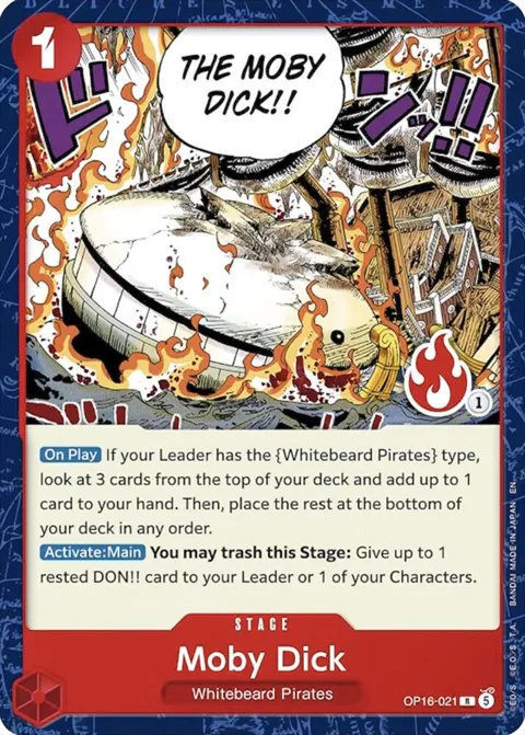 Moby Dick Ace Deck OP16-021 One Piece card from Set Sail Deck Set