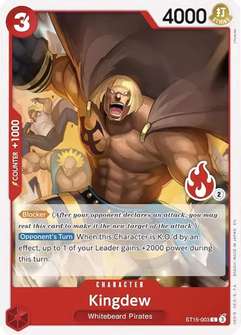 Kingdew Ace Deck ST15-003 One Piece card from Set Sail Deck Set