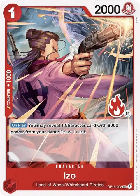 Izo Ace Deck OP16-002 One Piece card from Set Sail Deck Set