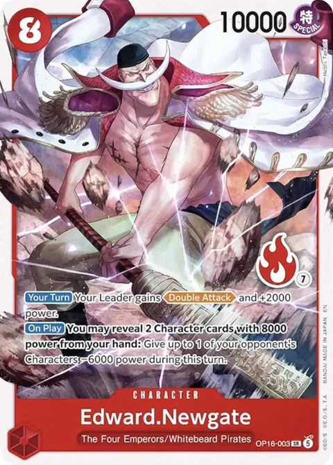 Edward.Newgate Ace Deck OP16-003 One Piece card from Set Sail Deck Set