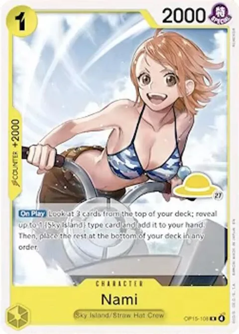 Nami Luffy Deck OP15-108 One Piece card from Set Sail Deck Set