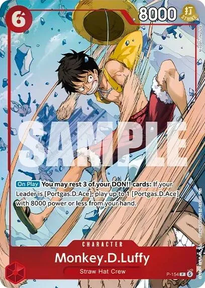Monkey.D.Luffy Premium Card Collection -Flame-Flame Fruit Coliseum Edition- P-154 One Piece card from One Piece Promotion Cards