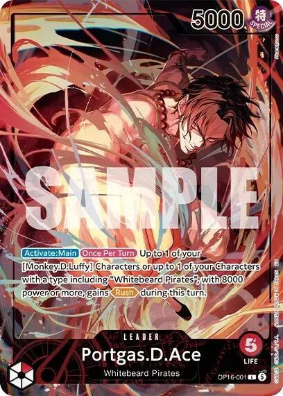 Portgas.D.Ace Official Playmat - Flame-Flame Fruit Coliseum Edition OP16-001 One Piece card from One Piece Promotion Cards