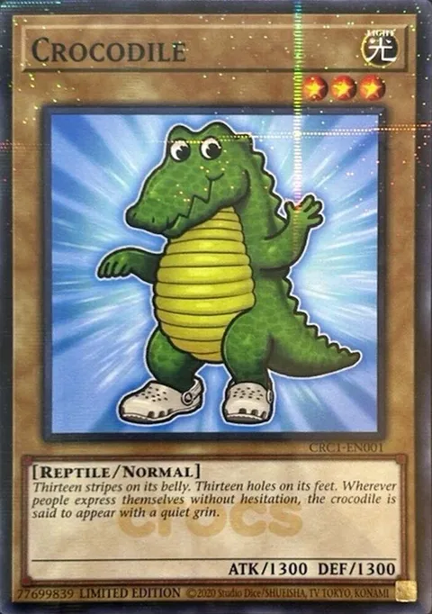 Crocodile Crocs Exclusive CRC1-EN001 Yu-Gi-Oh card from Miscellaneous Promotional Cards