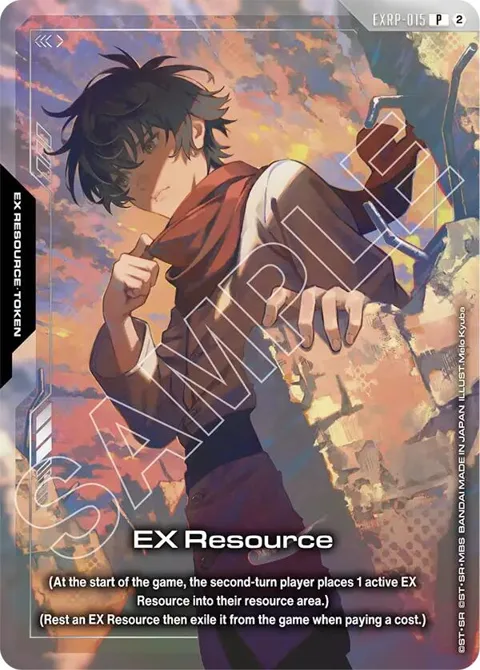 EX Resource Playmat & Card Set - Mobile Suit Gundam 00 EXRP-015 Gundam card from Promotional EX Resource Tokens