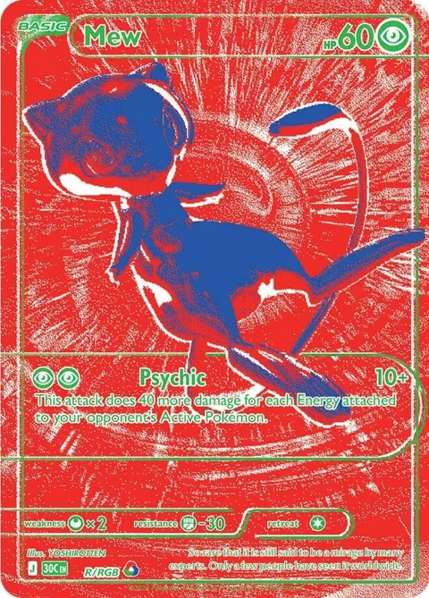 Mew #R/RGB Holofoil Pokémon card from 30th Celebration