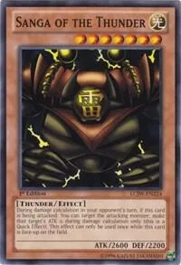 Sanga of the Thunder LCJW-EN224 Yu-Gi-Oh card from Legendary Collection 4: Joey's World