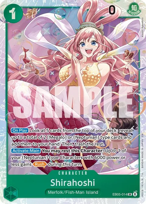 Shirahoshi EB05-014 One Piece card from Extra Booster: One Piece Heroines Edition Vol. 2