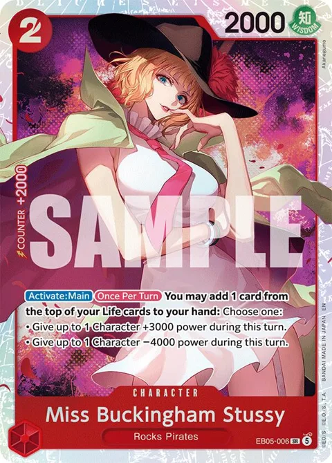 Miss Buckingham Stussy EB05-006 One Piece card from Extra Booster: One Piece Heroines Edition Vol. 2