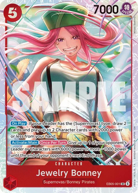 Jewelry Bonney EB05-001 One Piece card from Extra Booster: One Piece Heroines Edition Vol. 2