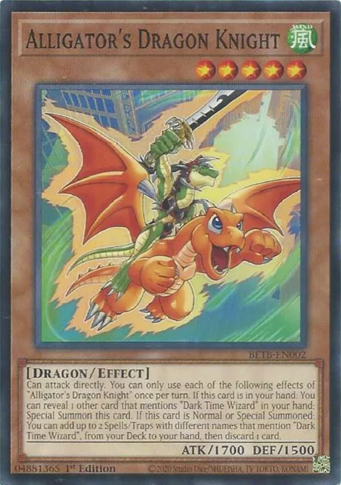 Alligator's Dragon Knight BETB-EN002 Yu-Gi-Oh card from Beyond the Brave