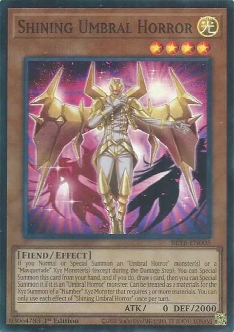 Shining Umbral Horror BETB-EN005 Yu-Gi-Oh card from Beyond the Brave