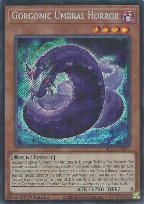 Gorgonic Umbral Horror BETB-EN007 Yu-Gi-Oh card from Beyond the Brave