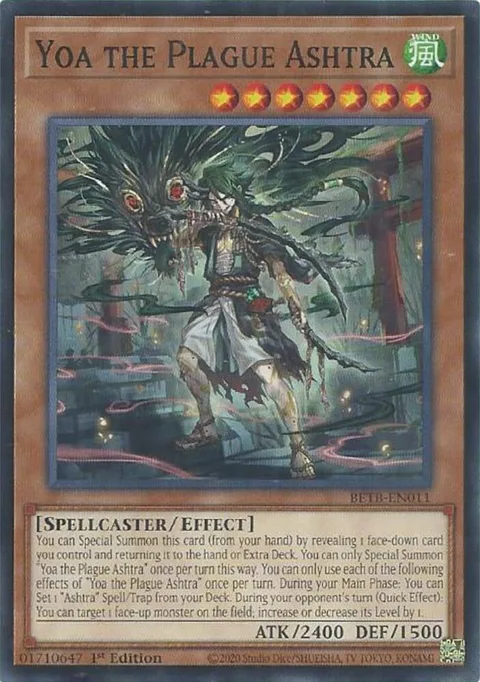 Yoa the Plague Ashtra BETB-EN011 Yu-Gi-Oh card from Beyond the Brave