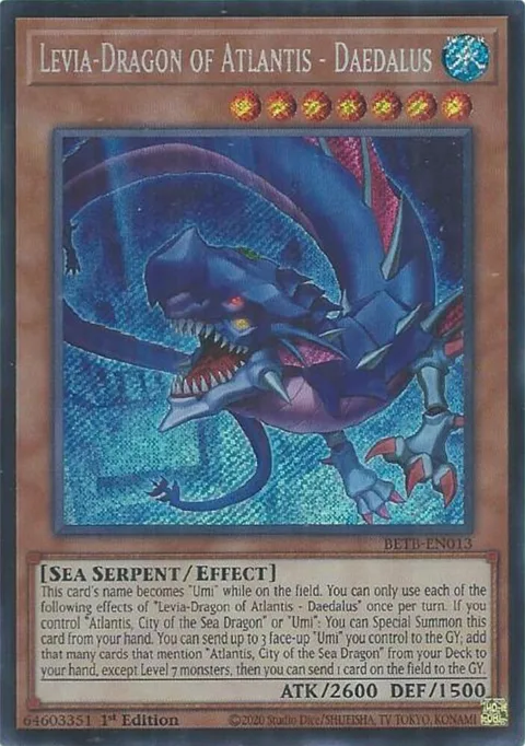 Levia-Dragon of Atlantis - Daedalus BETB-EN013 Yu-Gi-Oh card from Beyond the Brave