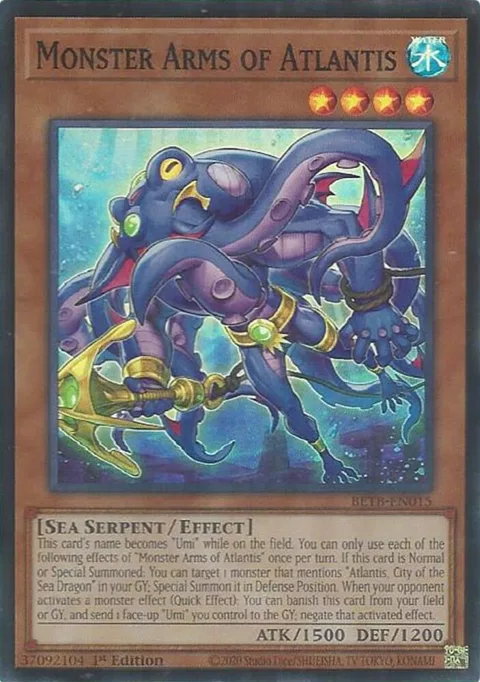 Monster Arms of Atlantis BETB-EN015 Yu-Gi-Oh card from Beyond the Brave