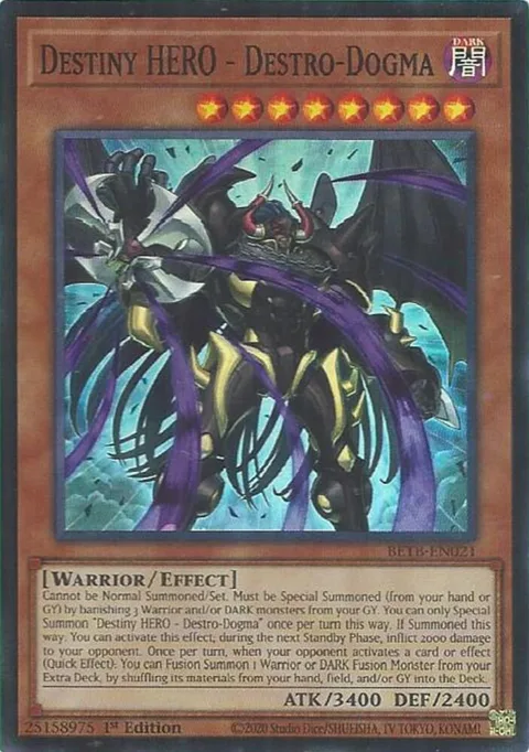 Destiny HERO - Destro-Dogma BETB-EN021 Yu-Gi-Oh card from Beyond the Brave