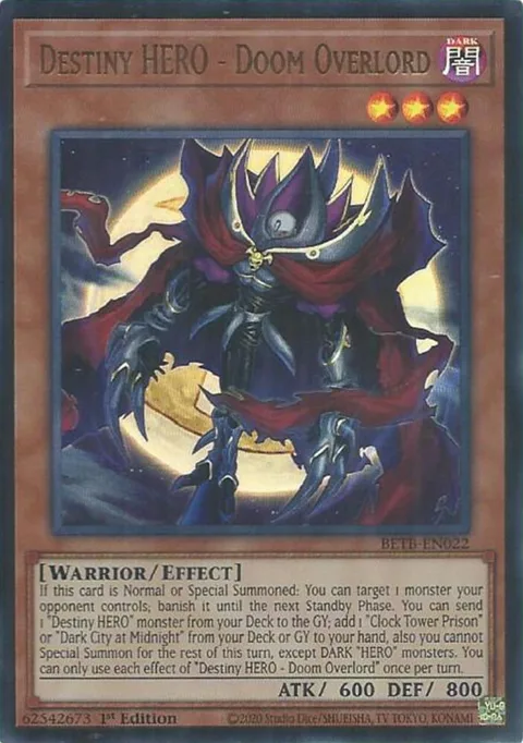 Destiny HERO - Doom Overlord BETB-EN022 Yu-Gi-Oh card from Beyond the Brave