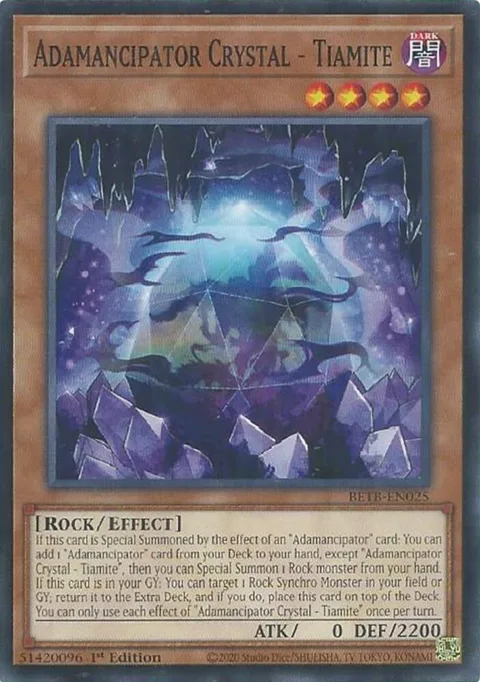 Adamancipator Crystal - Tiamite BETB-EN025 Yu-Gi-Oh card from Beyond the Brave