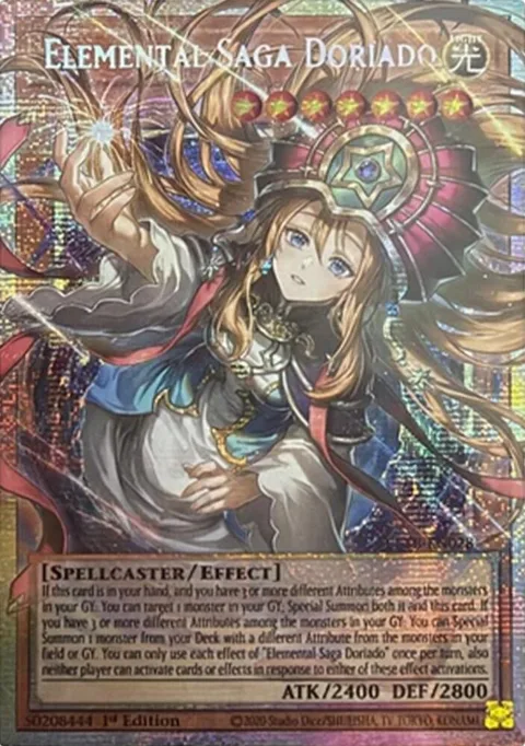 Elemental Saga Doriado Starlight Rare Extended Art BETB-EN028 Yu-Gi-Oh card from Beyond the Brave