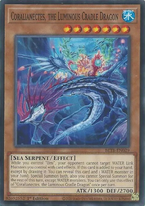 Coralianectes, the Luminous Cradle Dragon BETB-EN029 Yu-Gi-Oh card from Beyond the Brave