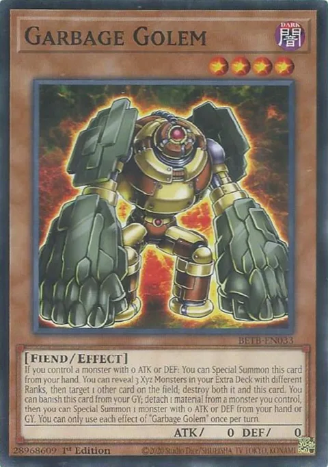 Garbage Golem BETB-EN033 Yu-Gi-Oh card from Beyond the Brave