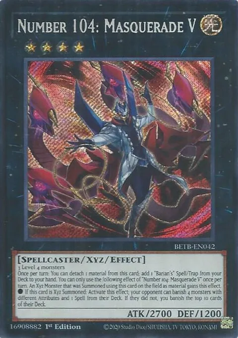 Number 104: Masquerade V BETB-EN042 Yu-Gi-Oh card from Beyond the Brave