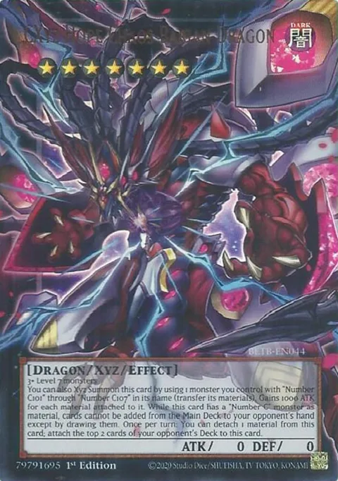 CXyz Hope Chaos Barian Dragon Extended Art BETB-EN044 Yu-Gi-Oh card from Beyond the Brave