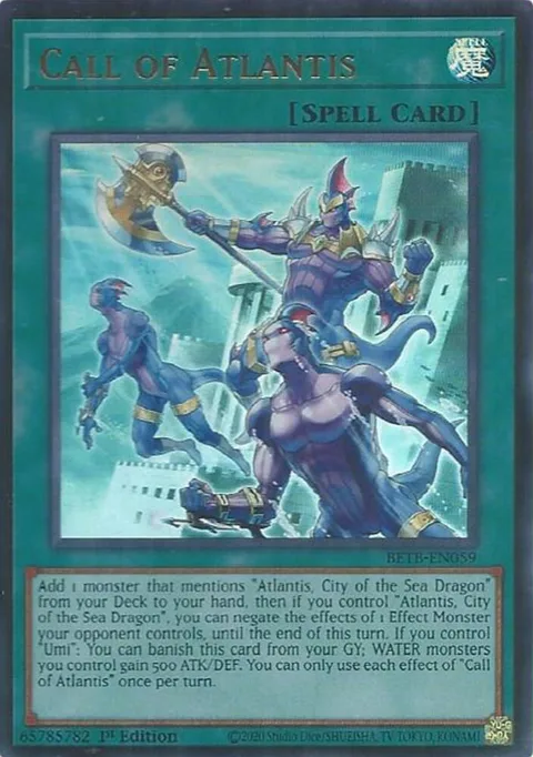 Call of Atlantis BETB-EN059 Yu-Gi-Oh card from Beyond the Brave
