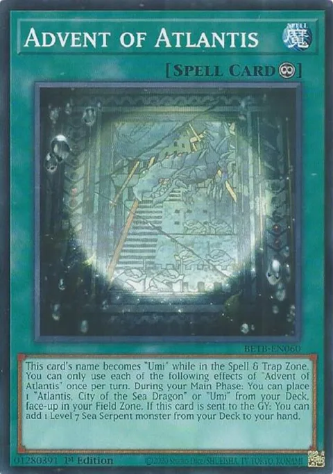 Advent of Atlantis BETB-EN060 Yu-Gi-Oh card from Beyond the Brave